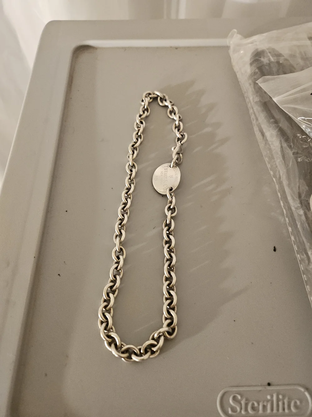 Tiffany & Co. Sterling Silver Return to Tiffany Link Necklace Vintage Price Firm